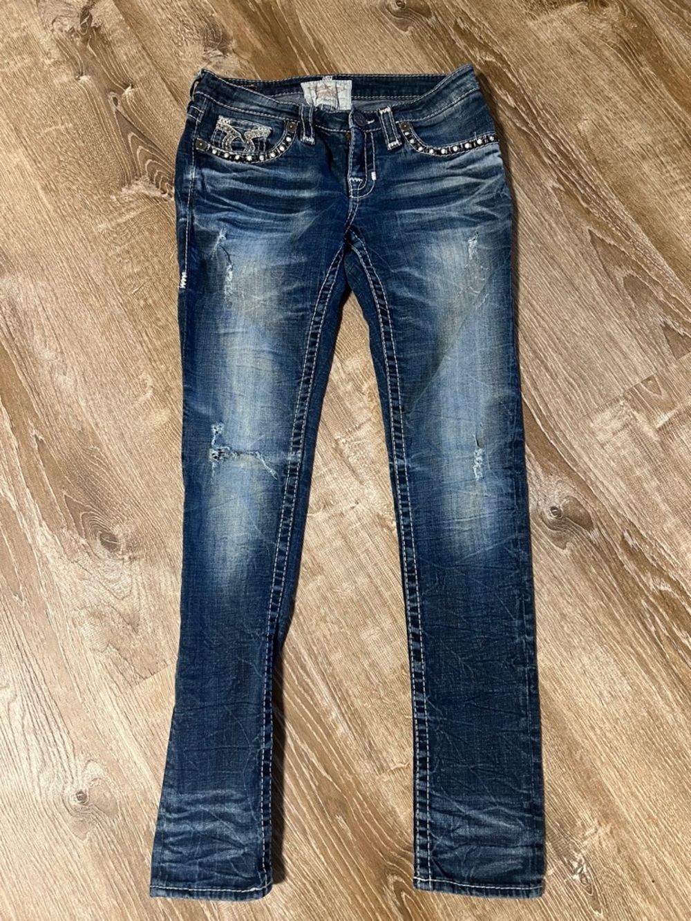 Big Star Vintage Jenae Distressed Skinny Stretch Jeans size 29